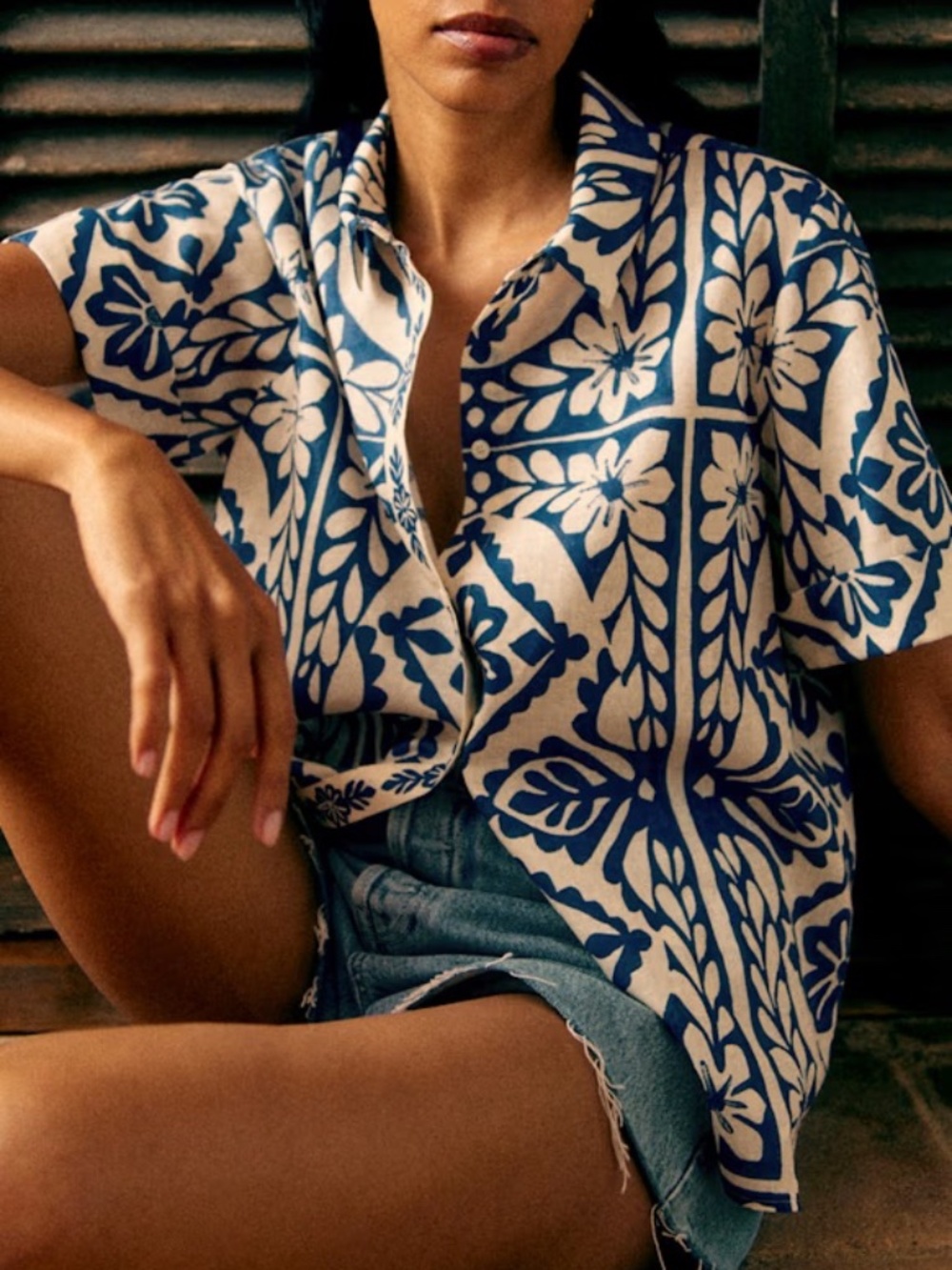 Sezane LIVIA SHIRT Albi Print 36 - Picture 2 of 6